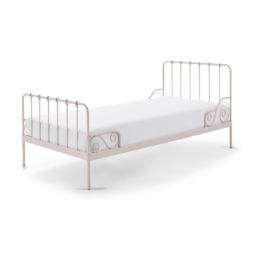 Ružová kovová detská posteľ Vipack Alice