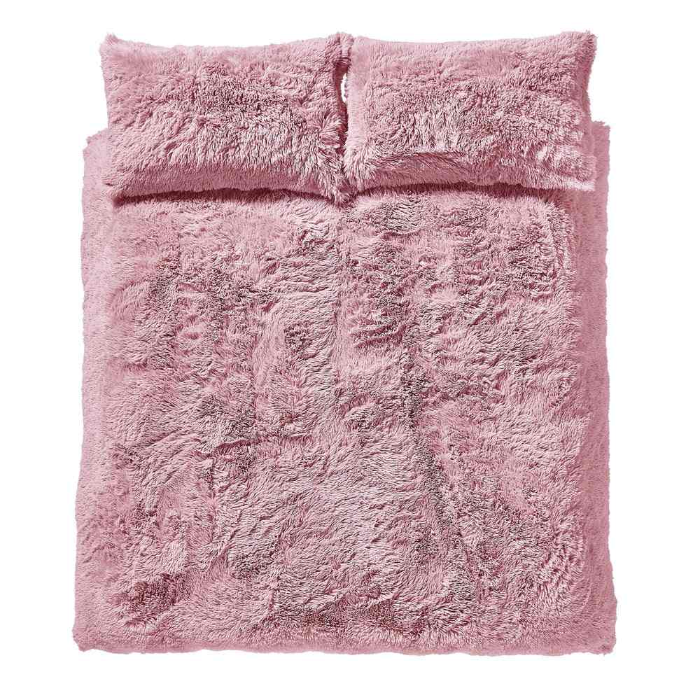 Ružové mikroplyšové obliečky Catherine Lansfield Cuddly