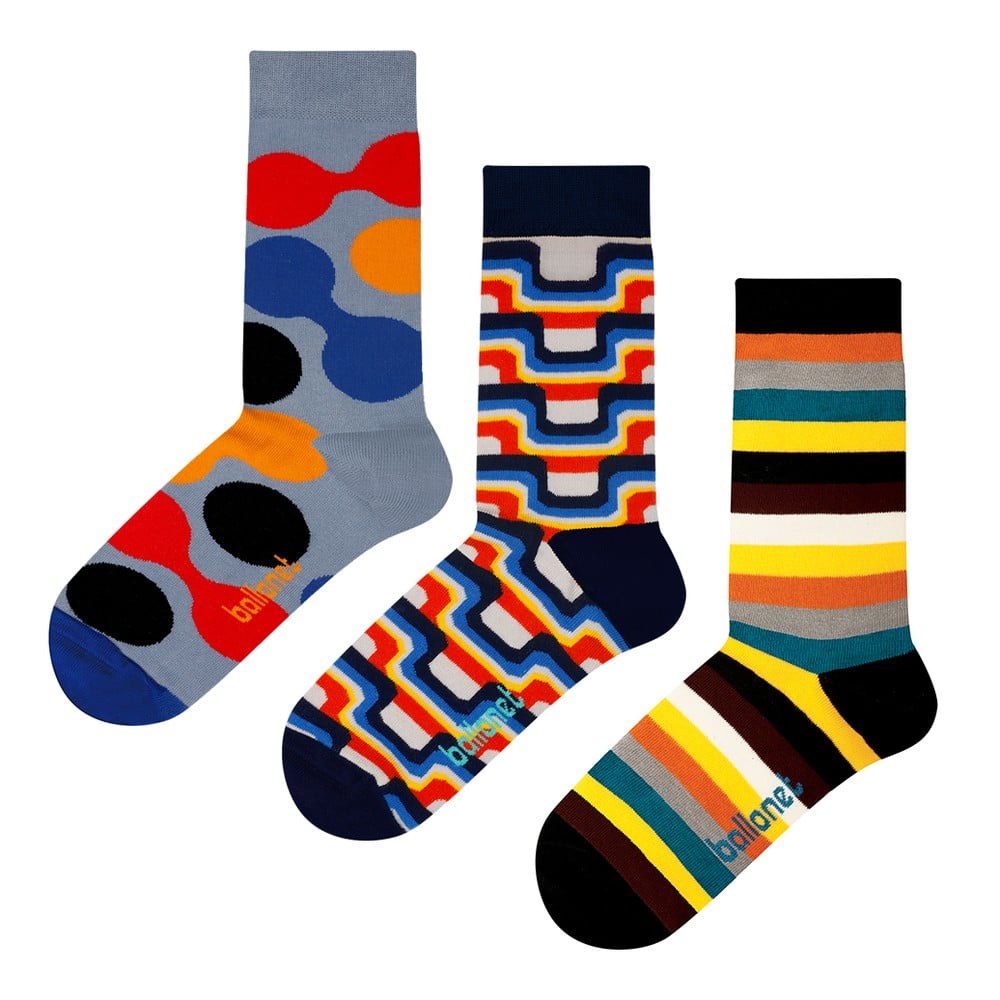 Set 3 párov ponožiek Ballonet Socks The 70s v darčekovom balení