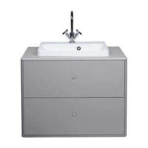 Sivá skrinka s umývadlom bez batérie 80x62 cm Color Bath - Tom Tailor for Tenzo