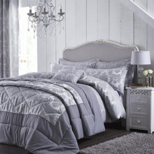 Sivé posteľné obliečky Catherine Lansfield Jacquard