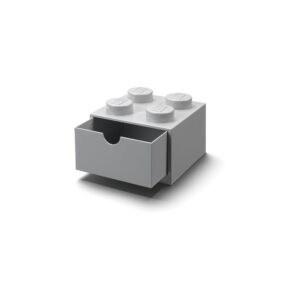 Sivý stolový box so zásuvkou LEGO® Brick