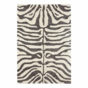 Sivý/béžový koberec 150x80 cm Striped Animal - Ragami