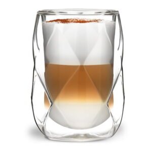 Súprava 2 dvojstenných pohárov na latté Vialli Design Geo
