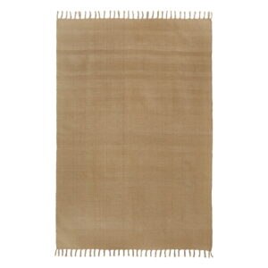 Svetlohnedý ručne tkaný bavlnený koberec Westwing Collection Agneta