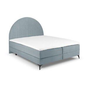 Svetlomodrá boxspring posteľ s úložným priestorom 180x200 cm Sunrise – Cosmopolitan Design
