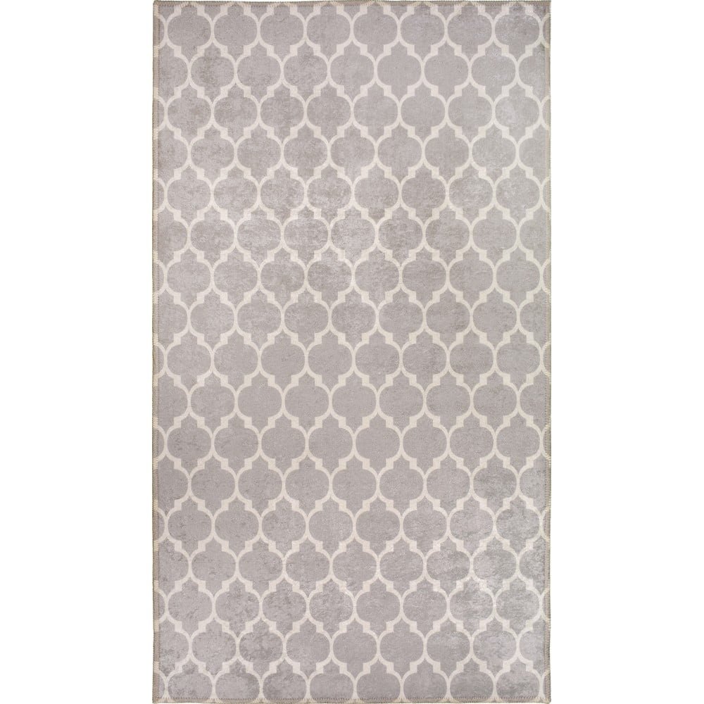 Svetlosivo-krémový prateľný koberec 230x160 cm - Vitaus