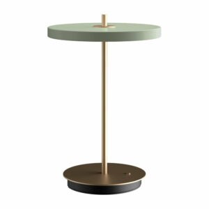 Svetlozelená LED stolová lampa so stmievačom s kovovým tienidlom (výška  31 cm) Asteria Move – UMAGE