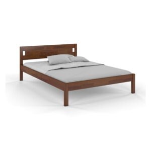 Tmavohnedá posteľ z borovicového dreva 90x200 cm Laxbaken - Skandica