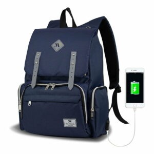 Tmavomodrý batoh pre mamičky s USB portom My Valice MOTHER STAR Baby Care Backpack