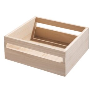 Úložný box z dreva paulownia iDesign Eco Handled