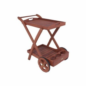 Záhradný servírovací vozík z eukalyptového dreva Garden Pleasure Toledo