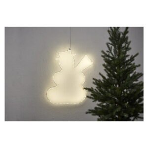 Závesná svietiaca LED dekorácia Star Trading Lumiwall Snowman