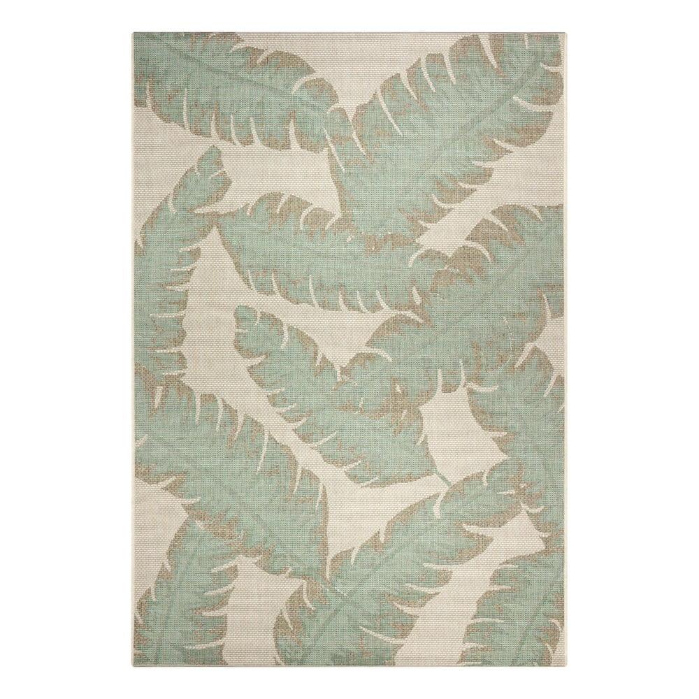 Zeleno-béžový vonkajší koberec Ragami Leaf