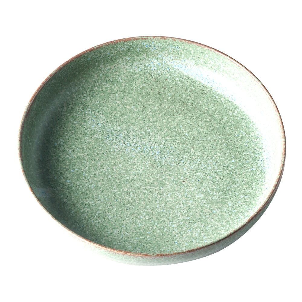 Zelený keramický dezertný tanier MIJ Fade