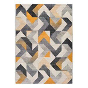 Oranžovo-sivý koberec Universal Gladys Abstract