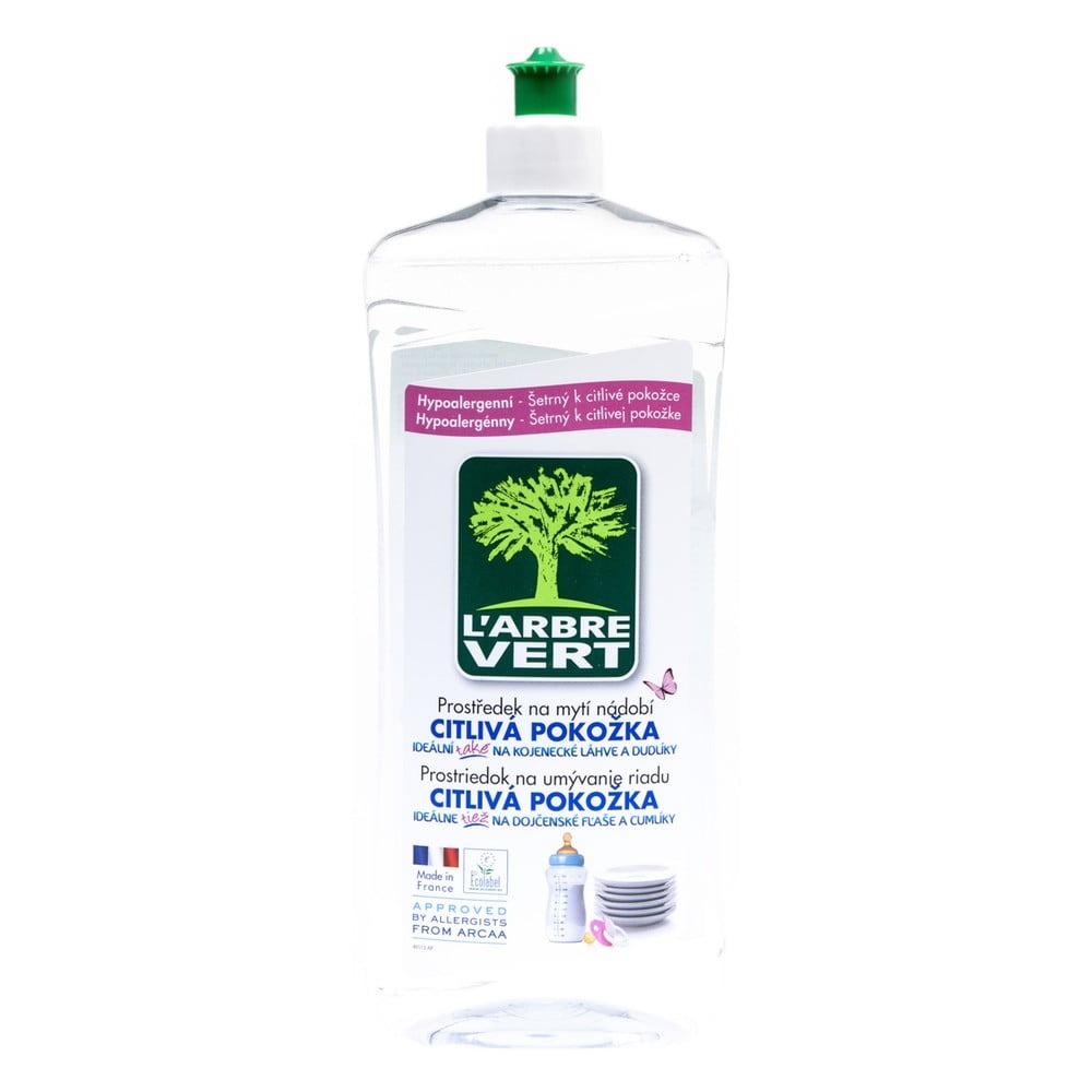 Ekologický prostriedok na umývanie riadu pre citlivú pokožku L´Arbre Vert Sensitive