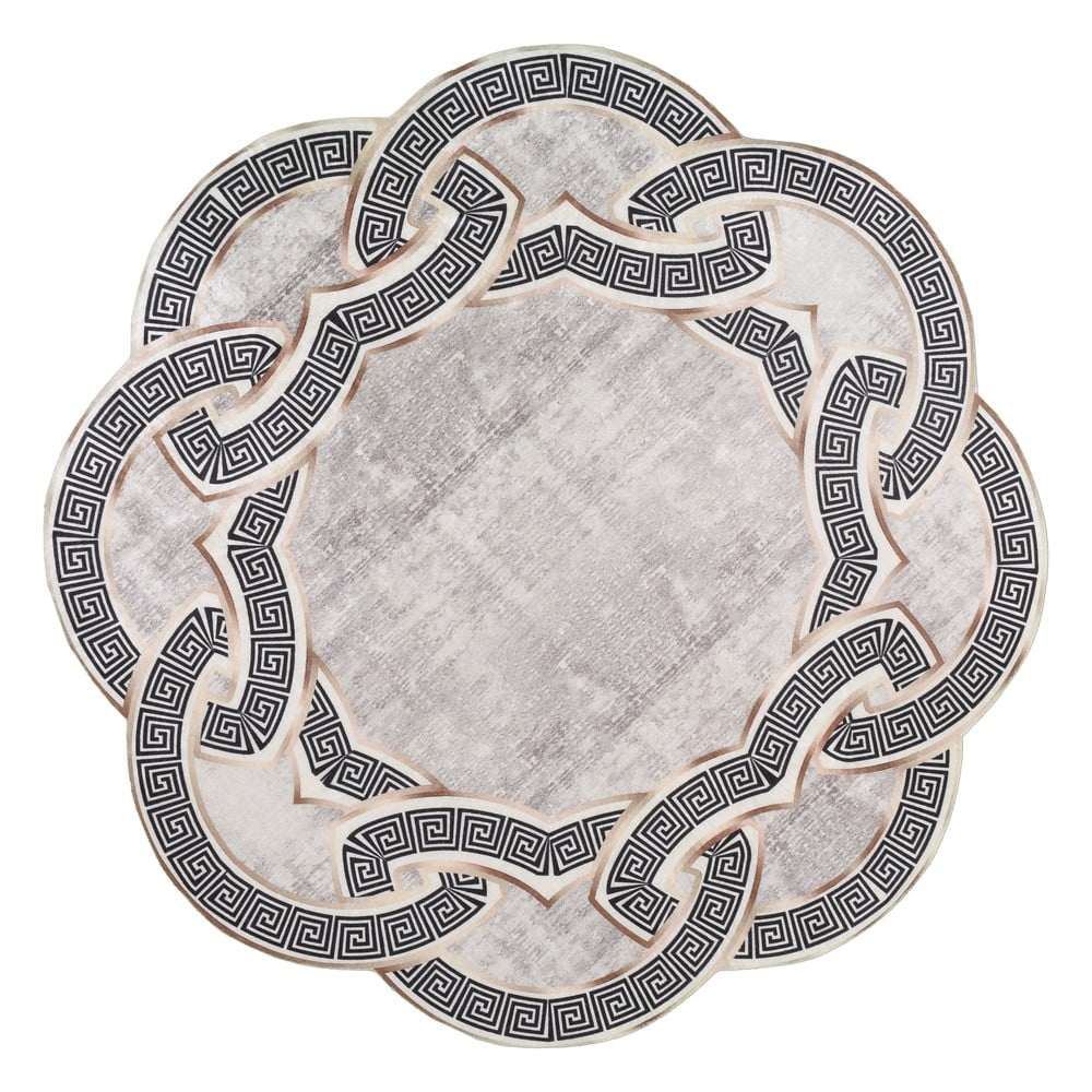 Sivý/béžový okrúhly koberec ø 160 cm - Vitaus