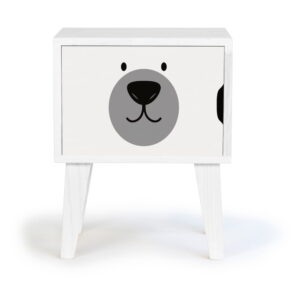 Detský drevený nočný stolík Little Nice Things Polar Bear