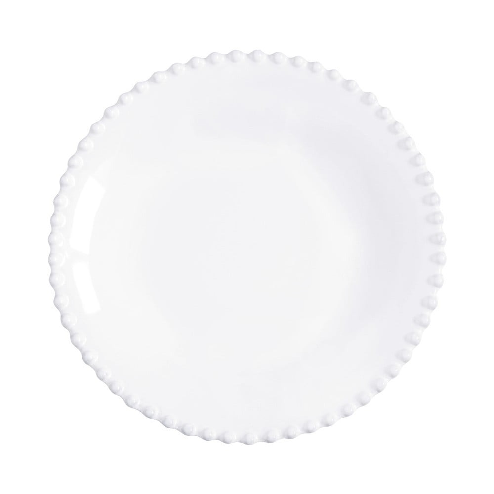 Biely kameninový tanier na polievku Costa Nova Pearl