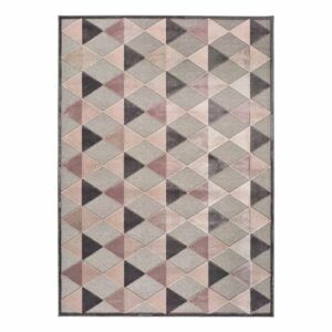 Sivo-ružový koberec Universal Farashe Triangle