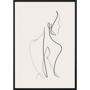Plagát v ráme 40x50 cm Sketchline Naked - DecoKing