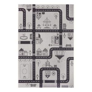 Krémovobiely detský koberec Ragami City