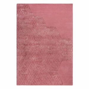 Ružový vlnený koberec Flair Rugs Diamonds