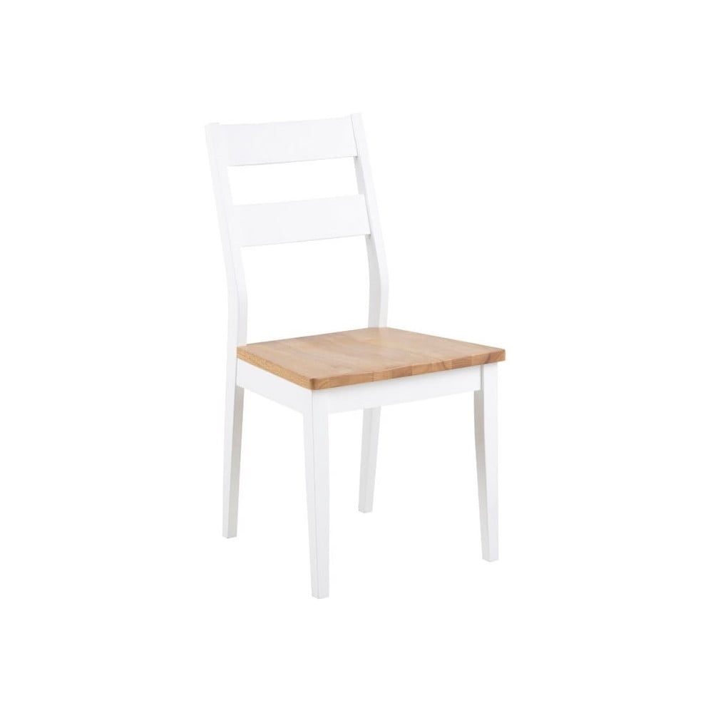 Hnedo-biela jedálenská stolička z kaučukového a dubového dreva Actona Derri