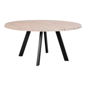Okrúhly jedálenský stôl z bieleného dubového dreva Rowico Freddie