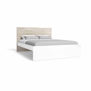 Biela/prírodná dvojlôžková posteľ v dekore duba 140x190 cm Sahara - Marckeric