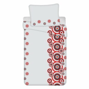 Červené/biele krepové obliečky na jednolôžko 140x200 cm Fiora – Jerry Fabrics