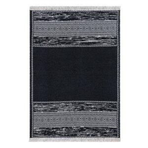 Čierno-biely bavlnený koberec Oyo home Duo